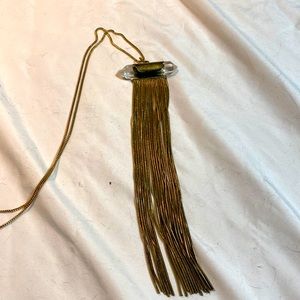 Quartz tassel necklace